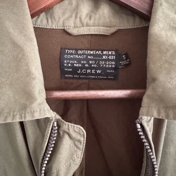 J. Crew Men's Olive Green Field Jacket - Picture 2 of 3